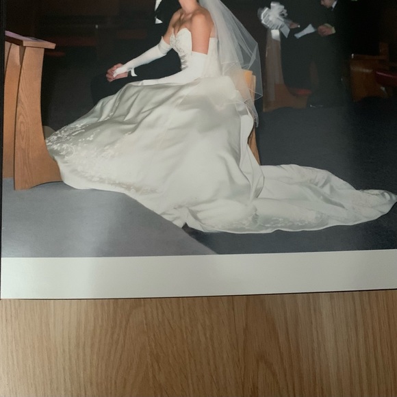 Wedding Dress, Tiera and Gloves - Picture 5 of 16